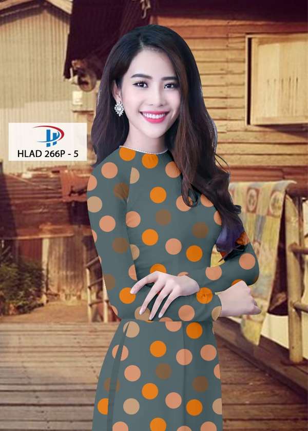 Vải Áo Dài Chấm Bi AD HLAD266P 7